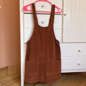 Abercrombie sz small brown corduroy pinafore dress